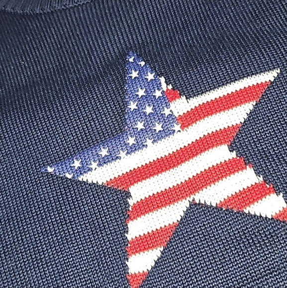 Stella Tweed Navy Blue Star Sweater 🇺🇲 - Picture 2 of 6